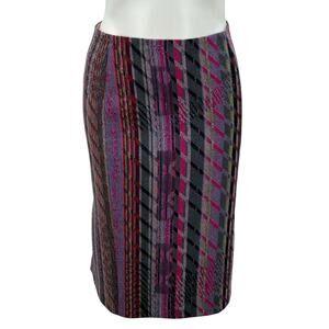 Christian Lacroix Bazar Vintage Pencil Skirt Women's Lambswool Rayon Lined FR 38